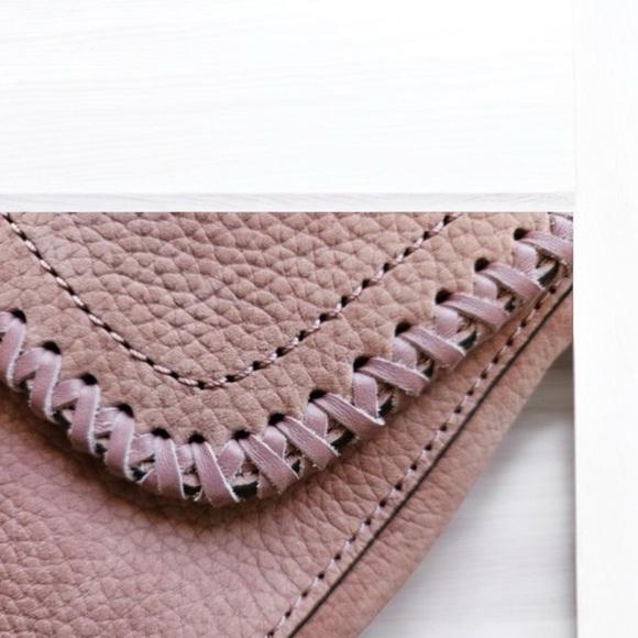 Kate Spade Somerset Adalise Suede & Pebbled Leather Crossbody Vintage Rose - Picture 12 of 13